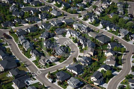 Aerial view of a housing developement near Boise, Idaho.