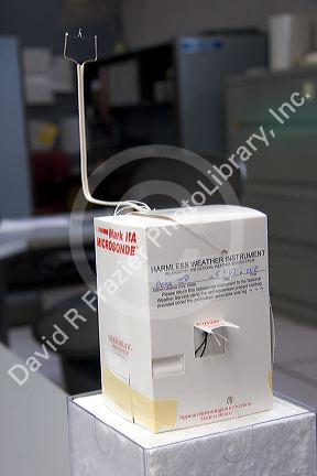 Radiosonde sensor that is launched with a weather balloon at the National Weather Service in Boise, Idaho.