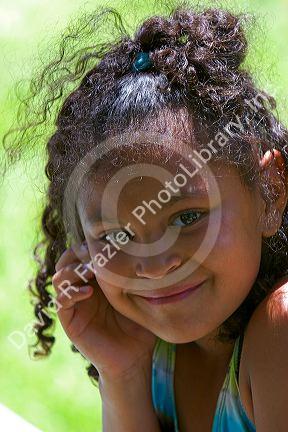 Portrait of a young Mexican girl near Boise, Idaho.