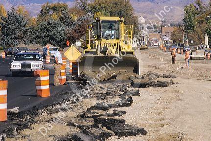 Road construction in Boise, Idaho.