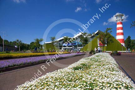 Exterior of the miniature city Madurodam at The Hague in the province of South Holland, Netherlands.