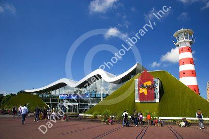 Exterior of the miniature city Madurodam at The Hague in the province of South Holland, Netherlands.
