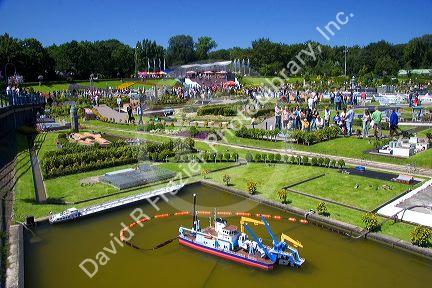 The miniature city Madurodam at The Hague in the province of South Holland, Netherlands.