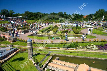 The miniature city Madurodam at The Hague in the province of South Holland, Netherlands.