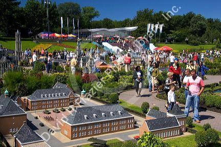 The miniature city Madurodam at The Hague in the province of South Holland, Netherlands.