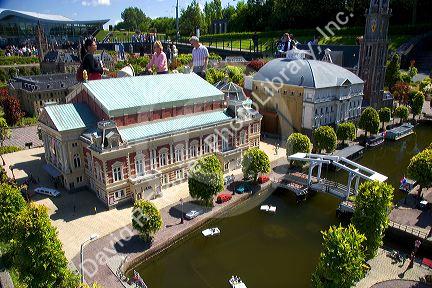 The miniatute city Madurodam at The Hague in the province of South Holland, Netherlands.