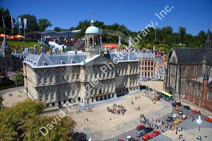 The miniature city Madurodam at The Hague in the province of South Holland, Netherlands.