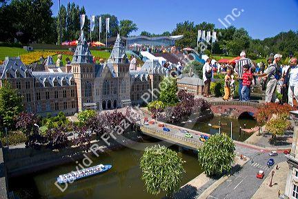 The miniature city Madurodam at The Hague in the province of South Holland, Netherlands.