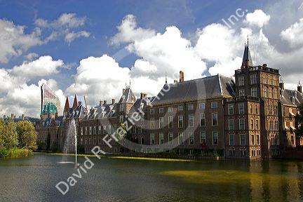 The Binnenhof Dutch Parliament at The Hague in the province of South Holland, Netherlands.