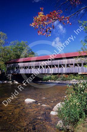 The covered Albany Bridge over the Swift River in New Hampshire.