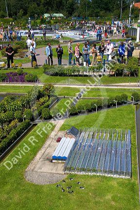 The miniature city of Madurodam at The Hague in the province of South Holland, Netherlands.