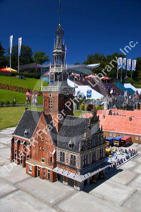 The miniature city Madurodam at The Hague in the province of South Holland, Netherlands.