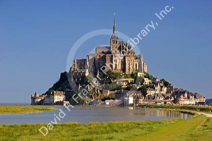 Le Mont Saint Michel in the region of Basse-Normandie, France.