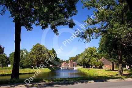 The Central Canal at La Louviere in the Hainaut province in southwestern Belgium.