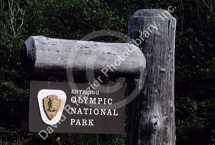 Entrance to the Olympic National Park in Washington.