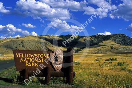 The Gardner, Montana entrance to Yellowstone National Park.
