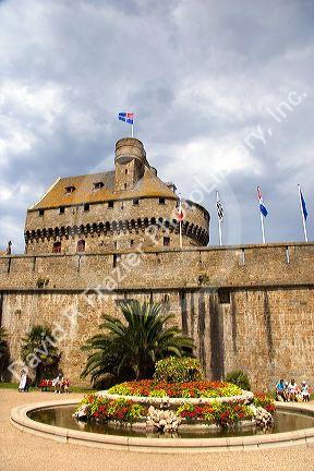 Fort National in the walled port city of Saint-Malo in Brittany, northwestern France.
