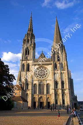 The Cathedral of Our Lady of Chartres at Chartres in the region of Centre, France.