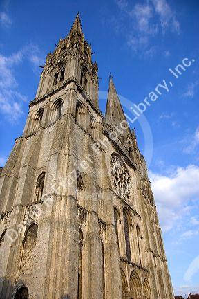 The Cathedral of Our Lady of Chartres at Chartres in the region of Centre, France.
