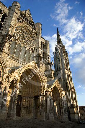 The Cathedral of Our Lady of Chartres at Chartres in the region of Centre, France.