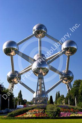 The Atomium monument at Brussels, Belgium.