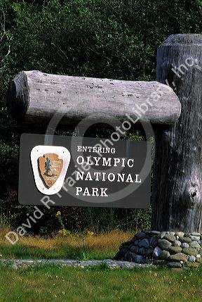 Entrance to the Olympic National Park in Washington.