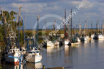 Shrimp boats docked at Darien, Georgia.