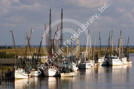Shrimp boats docked at Darien, Georgia.