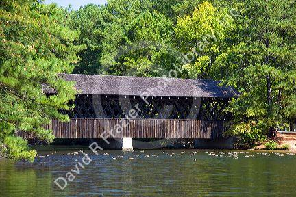 Stone Mountain Covered Bridge in Stone Mountain Park, Georgia.