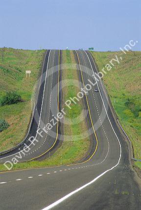 Interstate 90 twelve miles east of Miles City, Montana.
