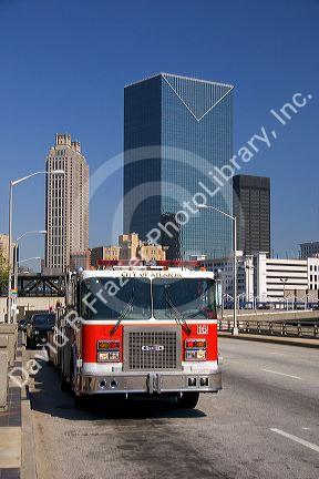 City of Atlanta fire department ladder truck, Georgia.
