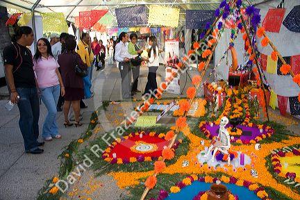 People celebrate the Day of the Dead in Mexico City, Mexico.