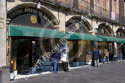A jewelry store near the zocalo in Mexico City, Mexico.