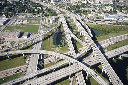 Freeway interchange in Miami, Florida.