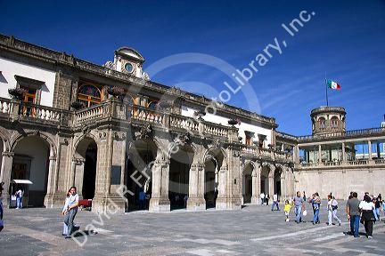 Exterior of the Chapultepec Castle in Mexico City, Mexico.