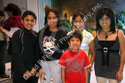 Mexican youth visits the National Museum of Anthropology in Mexico City, Mexico.