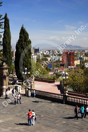 A view of Mexico City from Chapultepec Castle, Mexico.