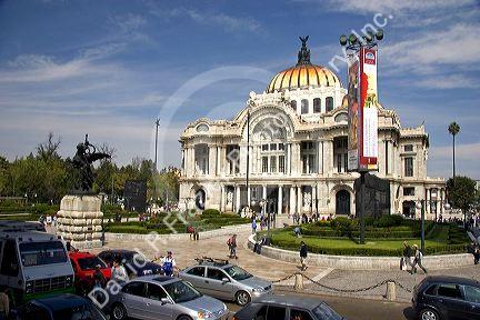 The Palace of Fine Arts in Mexico City, Mexico.
