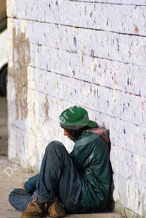 Homeless man. MR