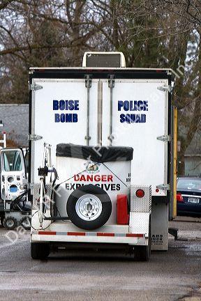 Boise Police Bomb Squad vehicle in Boise, Idaho.