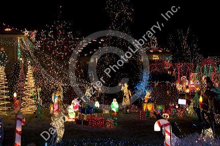 Holiday Season light display in Boise, Idaho.