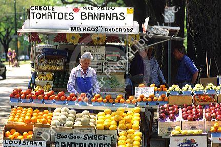 A fruit stand in New Orleans, Louisiana.