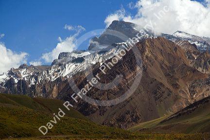 Mount Aconcagua in the Andes Mountain Range, Argentina.