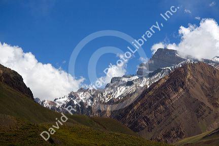 Mount Aconcagua in the Andes Mountain Range, Argentina.