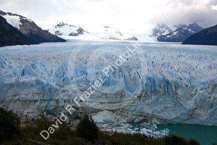 The Perito Moreno Glacier located in the Los Glaciares National Park in the south west of Santa Cruz province, Patagonia, Argentina.