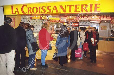 Croissant shop in Paris, France.