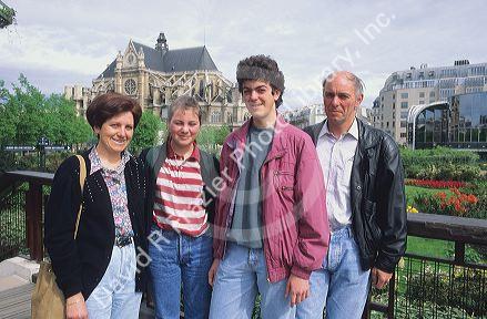 French family in Paris, France.