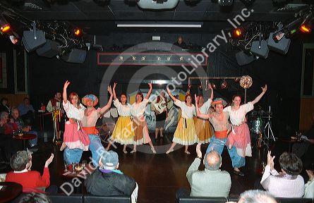 Tarantella dancers perform at a night club in Sorrento, Italy.