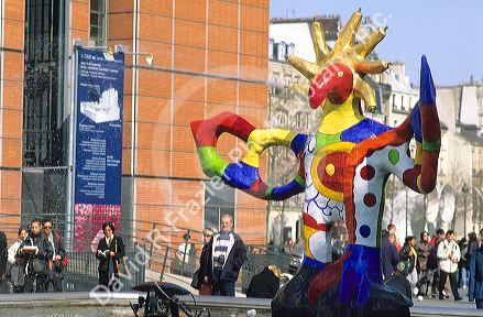 Modern art at Pompidou Center, Paris.