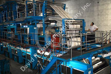 Rotary printing press at the Houston Chronicle in Houston, Texas.